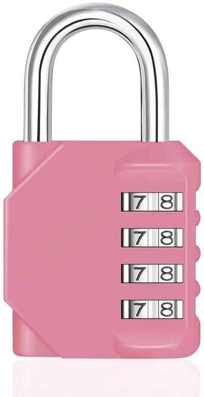 Dailygoods- Hangslot 4 Cijfers - Waterdicht Cijferslot - Roestvrij Stalen Hangslot - Resetbaar Wachtwoord - Geschikt voor Kast/Gereedschapskist