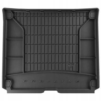 Premium Rubber Kofferbakmat met Organizer Functie – Geschikt voor FIAT Stilo MultiWagon (Kombi Long) 2003-2008 – TPE Rubber – Hoge Rand 5 cm