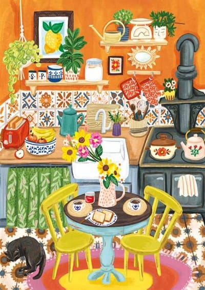 Magnolia puzzel Orange Kitchen - legpuzzel 1000 stukjes speelgoed.