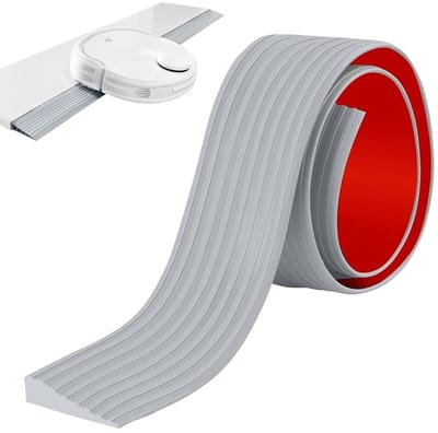 Zelfklevend overgangsprofiel van 100 x 5,5 x 1,5 cm, antislip siliconen, aanpasbaar voor deurdrempels en overgangsframes