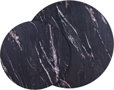 MaximaVida ronde set tafelbladen Firenze 58 en 45 cm - zwart HPL marmer look