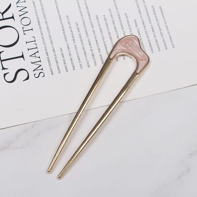 Shell Haarspeld Metalen U-vormige Haarspelden Haarvork U Haarspeld Eenvoudige En Modieuze Haaraccessoires Voor Vrouwen