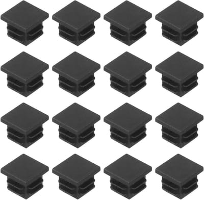 Vierkante Invoerdoppen - Meubeldoppen Buizen - Vloeren Beschermen - Geluidsdempend PE Materiaal - 36 Stuks 15-17mm - Zwart