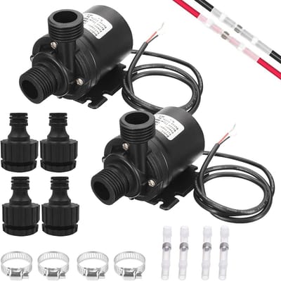 2 Stuks DC 12V Mini Waterpomp - Stil, Energiezuinig en Geschikt voor Fonteinen en Zwembaden