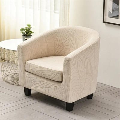 2 stuks/set Elastische stoelhoes Stretch Enkel Effen Kleur Sofa Slipcover Bladeren Jacquard Club Fauteuil Hoes voor Woonkamer Thuis 1 piece