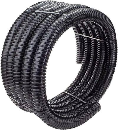 Flexibele Slang - Golfslang Buizen - Water Verplaatsen - Hoge Chemische Weerstand - 5 meter x 25mm - Zwart