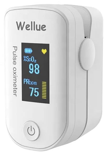 WELLUE Professionele Saturatiemeter met VIHEALTH-App - Oximeter - Hartslagmeter - Zuurstofmeter vinger - Pulse Oximeter - OLED Scherm - Wit