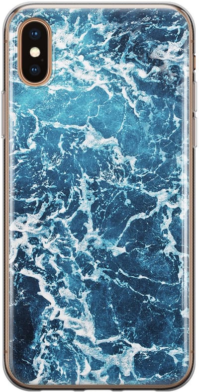 Leuke Telefoonhoesjes - Hoesje geschikt voor iPhone Xs Max - Oceaan - Soft case - TPU - Natuur - Blauw
