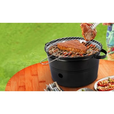 Ronde tafelbarbecue op houtskool van 35 cm