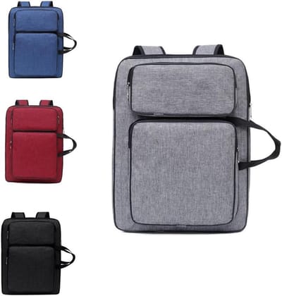 Ruime Waterdichte A3 Kunst Portfolio Case voor Tekeningen, Schilderijen en Materialen - Ideaal voor Kunstenaars en Studenten met Handvat en Draagriem