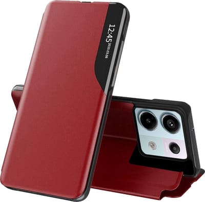 Hoesje geschikt voor Xiaomi Redmi Note 13 Pro 5G / Xiaomi Poco X6 - Techsuit eFold Book Case - Rood