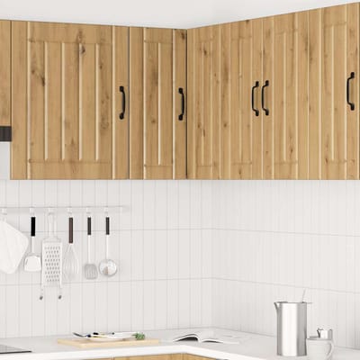 vidaXL - Keukenwandhoekkast - Lucca - bewerkt - hout - artisanaal - eikenkleur
