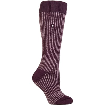 Dames Dikke Winter Warm Kniehoog Geribbelde Thermische Botosokken