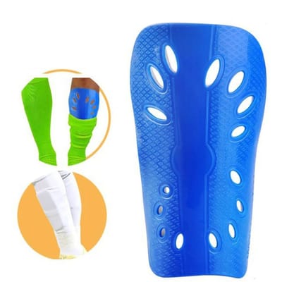 1 Paar Voetbal Scheenbeschermers Antislip Comfortabel Ademend Kinderen Volwassenen Verdikt Sport Scheenbeschermers Kinderen Blauw