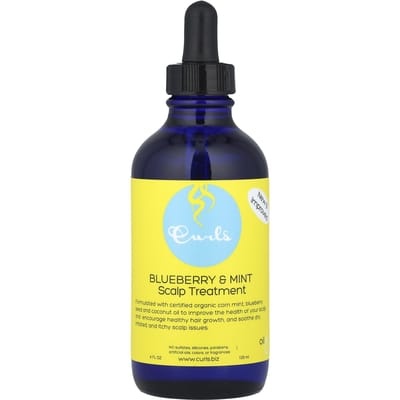 Curls, Scalp Treatment, Blueberry and Mint, 4 fl oz (120 ml) yellow