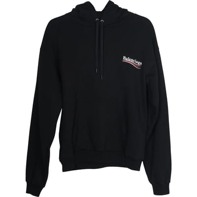Balenciaga Politieke Campagne Hoodie in Zwarte Katoen