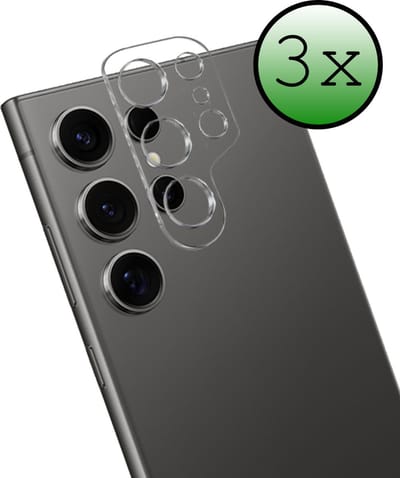 Camera Lens Protector - 3 Stuks Geschikt voor Samsung Galaxy S24 Ultra - Camera Screenprotector Beschermglas - Gehard Glas - Tempered Glass - Screen Protector