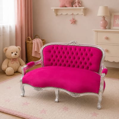 Kinder Bankje Pirha Zilver Fuchsia