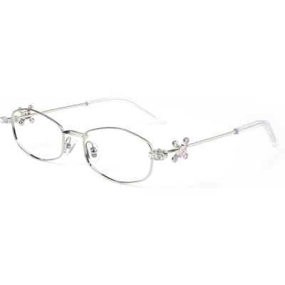 Nieuwste Stijlvolle Diamant Versierd Voor Dames Gepersonaliseerde Stt Snap Brilmontuur Pure Wens Ruit Meervoudige Hoek Legering Versierd white