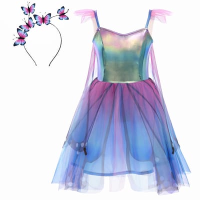 Great Pretenders Verkleedkledij Twirl Vlinder jurk met vleugels - Multi - Maat 3-4 jaar
