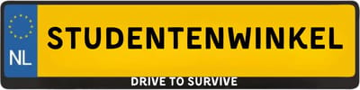 Kentekenplaathouder – "DRIVE TO SURVIVE" – Nederlands Kenteken – Met Tekst - Blauw / Geel - 520x110mm