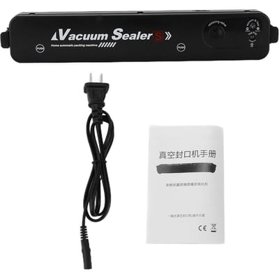 Vacuüm Sealer Vochtbestendig Veilig Eenvoudig te Reinigen Voedselsealer voor Katten- en Hondenvoer black