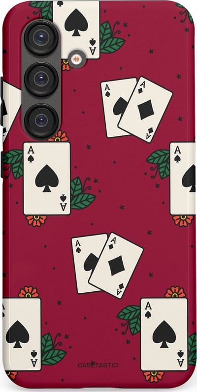 Casetastic Hoesje Geschikt voor Samsung S25 - Stijlvolle Beschermende Duo-layer Case - Casino Aas