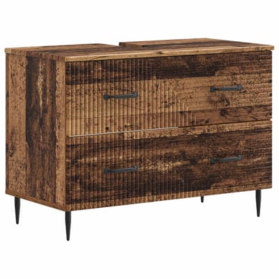 vidaXL - Wastafel - kabinet - voor - de - badkamer - HAARLEM - Oud - hout