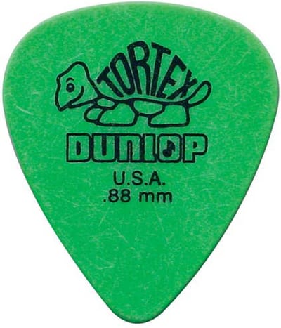 Dunlop 418-R-88 Tortex Plectra 0.88 Mm Groen 72 Pack Voor Elektrische Gitaar Optredens