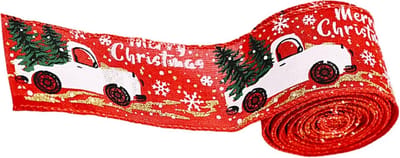 Gadgetpoint - Boomversiering - Versiering - Lint - Kerst - Kerstman - Kerstboom - Kerst - Kerstmis - Christmas - Xmas - 2,5m - Rood