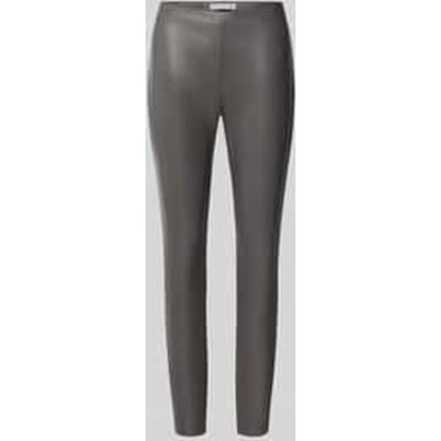 Skinny fit kunstleren broek met elastische band model 'RESA'