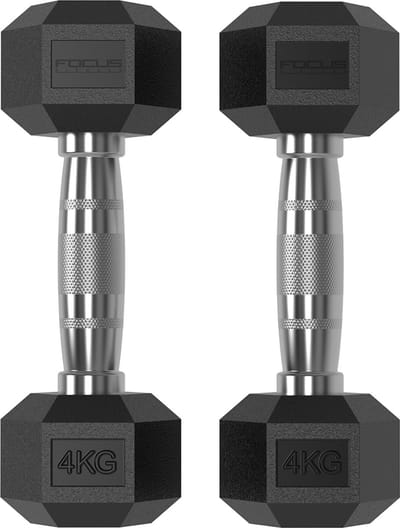 Focus Fitness - Hexa Dumbbells - 4 kg - Set van 2