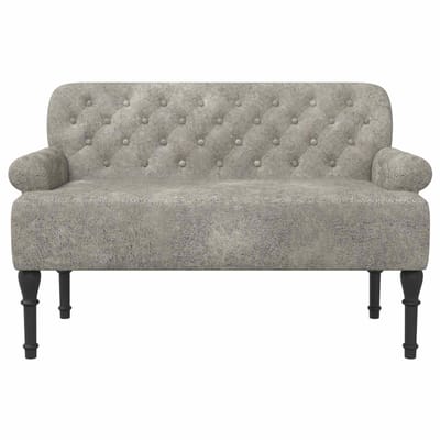 vidaXL - Lovingseat - met - knoopge - tuft - Lichtgrijs - 120 - x - 65 - x - 78 - cm