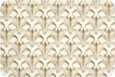 Badmat 90x60 cm - Antislip - Ornament - Barok - Goud - Badmatten voor badkamer - Badkamermat - Douchemat - Badkamer mat