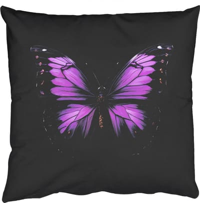 Sierkussens - Kussentjes Woonkamer - 50x50 cm - Vlinder - Paars - Levendig