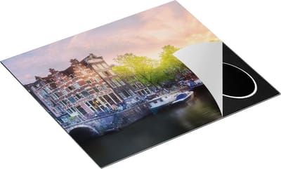 Chefcare Inductie Beschermer Amsterdamse Grachten - 60x50 cm - Afdekplaat Inductie - Kookplaat Beschermer - Inductie Mat
