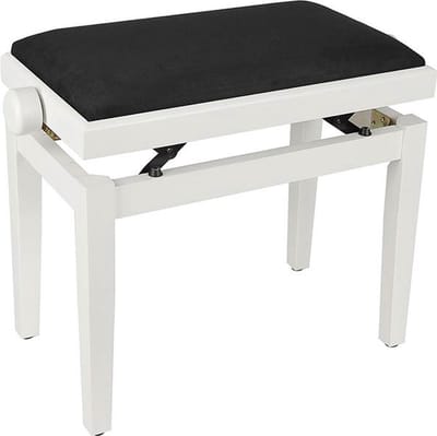 Pianobank Boston PB1/3520 met verstelbare zitting Wit