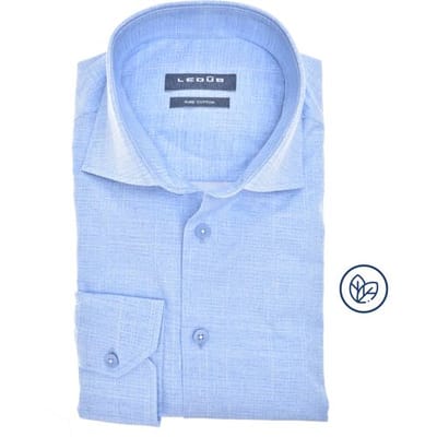 Ledûb Overhemd Breezy Linen Look Elegance Licht Blauw / male