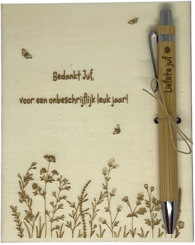 Houten pen JUF | jij bent de beste | coolste meester | topjuf | einde schooljaar | cadeau | cadeautje juf | cadeautje meester | meester