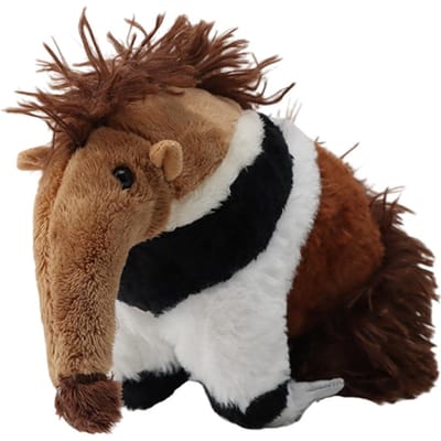 25cm Reuzenmiereneter Pluche Speelgoed Hoge Trouw Simulatie Zachte Miereneter Speelgoed Schattige Bosdieren Poppen Kinder Speelgoed Verjaardagscadeaus 25cm black