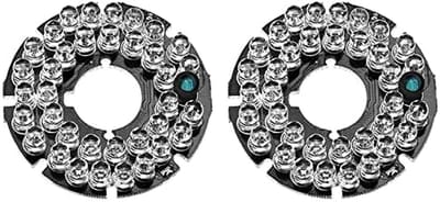 IR LED Board - Infrarood Verlichting - Nachtzicht Verbeteren - 36 LEDs - 53mm Diameter - Zwart