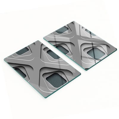 Multifunctionele decoratieve snijplanken van gehard glas voor in de keuken, 3D, 2x40x52 cm
