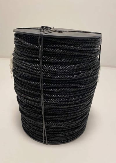 Opspantouw PE 4 mm - 500 meter - zwart