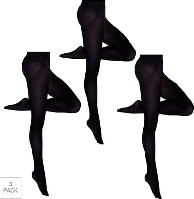 Boru Bamboo - 3-Pack - Panty 80 Denier - Bamboe - Antibacterieel - Thermo Control - Dames - zwart - S/M - 2336