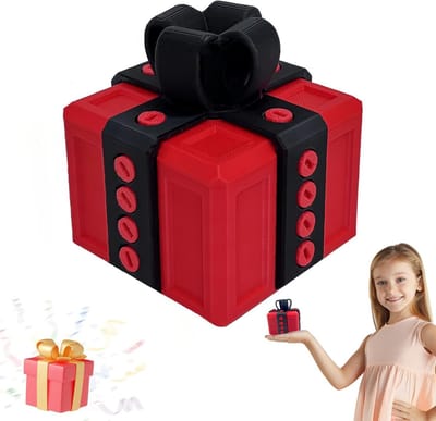 Grappige cadeaubox met 3D-print, unieke opbergmogelijkheden en verschillende kleuren voor vrienden, familie en collega's