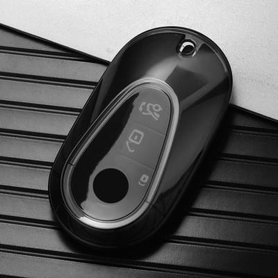 TPU Noir Transparent Pour Mercedes Benz Classe C S W206 W223 S350 C260 C300 S400 S450 S500 Housse de Protection pour Clé de Voiture à Distance Fob gray