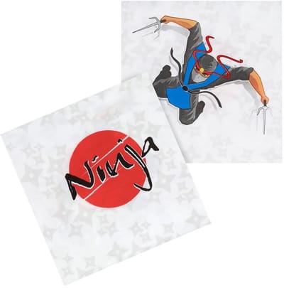 20x servetten - Feestservetten - Ninja - Superhelden - Helden - Kinderfeest - Servetjes - Gebaks servetten - Party napkins- 33 x 33 cm - Jonyx