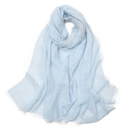 Dailygoods - Dailygoody - Damessjaal - Katoen en linnen - 90 x 175 cm - Donkeroranje - Hoofddoek en stola - Voor elke gelegenheid - Lente, zomer, herfst, winter