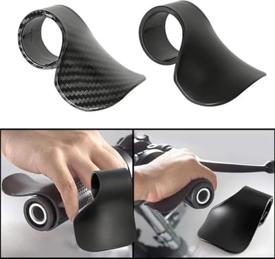 2 Stuks - Motor Cruise Control - Motorfiets Cruise Assist - Snelheidsregelaar - Gashendel hulpstuk - met Carbon Patroon - Ergonomische Gashendel Klem - Zwart