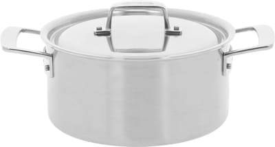 Demeyere Essential 5 Kookpan 22 cm/4 L – RVS kookpot – Geschikt Voor Alle Warmtebronnen Inclusief Inductie & Oven